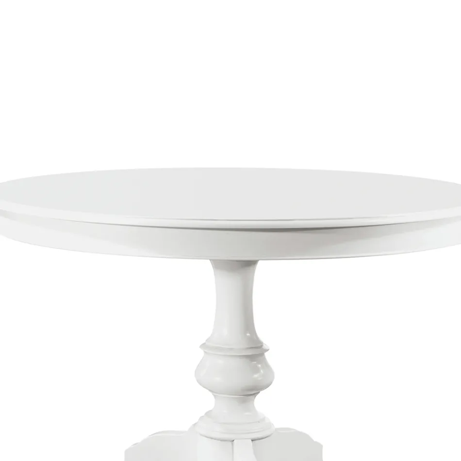 Tavolinë e Rrumbullakët e Zgjatshme e Dhomës së Ndenjes në Dru Prodhuar në Itali - Vittoria Viadurini