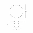 Tabela e rrumbullakët e modelit klasik, Ø140 dhe maja e HPL - Shekulli XIX nga Slide Viadurini