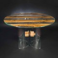 Tavolina e rrumbullakët Venezia, e bërë nga druri me brikol dhe Venecia nga Venecia