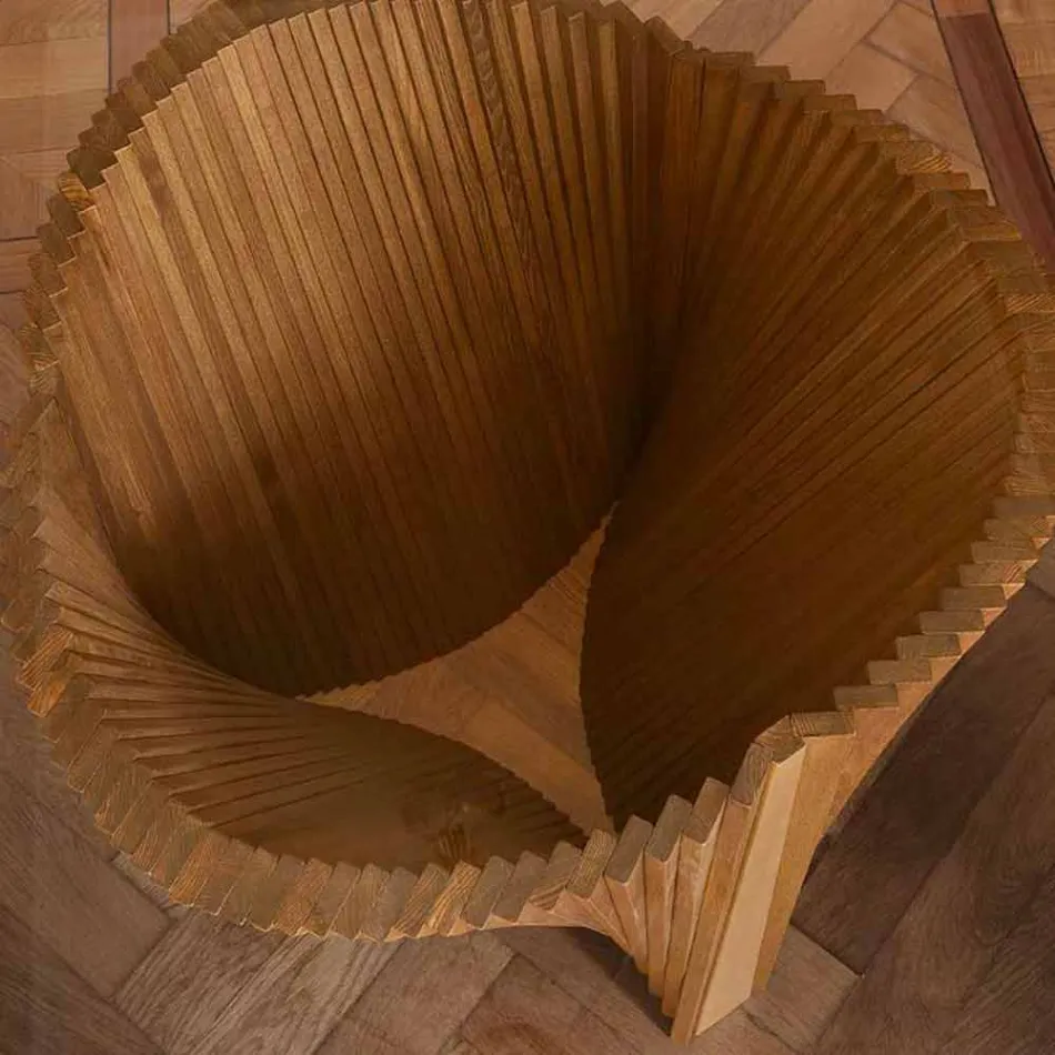 Tabela e rrumbullakët e dizajnit në xham dhe hirit të vajosur prodhuar në Itali - zonjë Viadurini