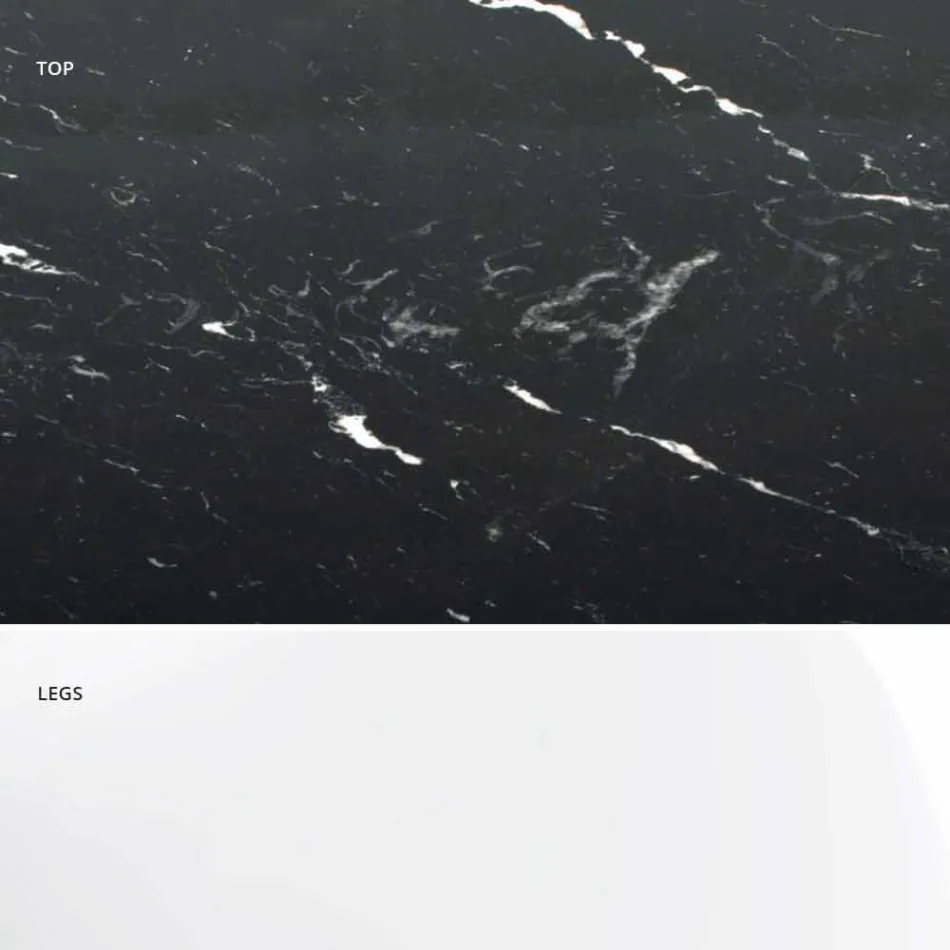 Tryezë moderne e rrumbullakët në mermer Carrara dhe Marquinia Prodhuar në Itali - Dollarë Viadurini