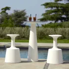 Tavolina e rrumbullakët polietileni Slide Hoplà (H110) hpl e prodhuar në Itali Viadurini