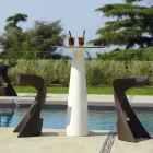 Tavolina e rrumbullakët polietileni Slide Hoplà (H110) hpl e prodhuar në Itali Viadurini