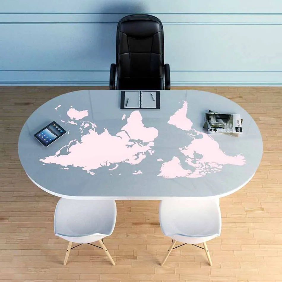 Tavolinë moderne e tavolinës me majë xhami të bërë në Itali, Pontida Viadurini