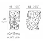 Adan by Vondom design tryezë / stol në natyrë, në polietileni Viadurini