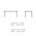 Tavolinë moderne e dhomës së ndenjes në çelik me pjesën e sipërme të mermerit - Aronte Viadurini