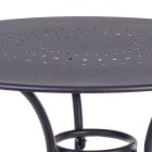 Tavolinë e rrumbullakët e kopshtit në stilin Shabby Chich në çelik të lyer - magjepsje Viadurini