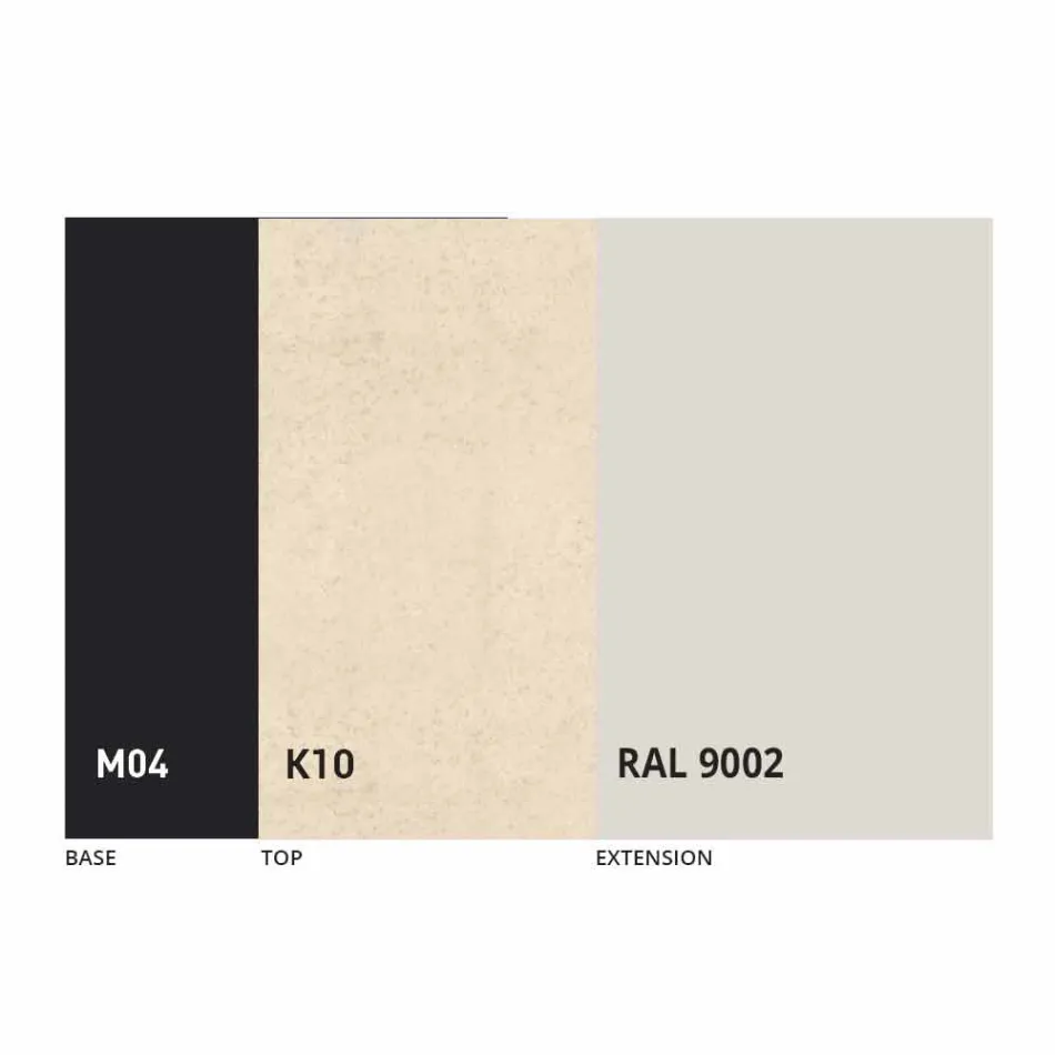 Tavolinë ngrënieje e rrumbullakët e shtrirë në 165 cm me majë qeramike - Pistolero Viadurini