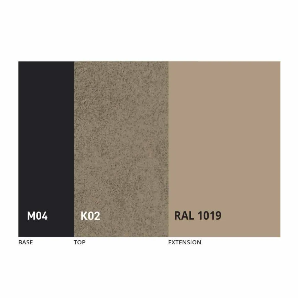 Tavolinë ngrënieje e rrumbullakët e shtrirë në 165 cm me majë qeramike - Pistolero Viadurini