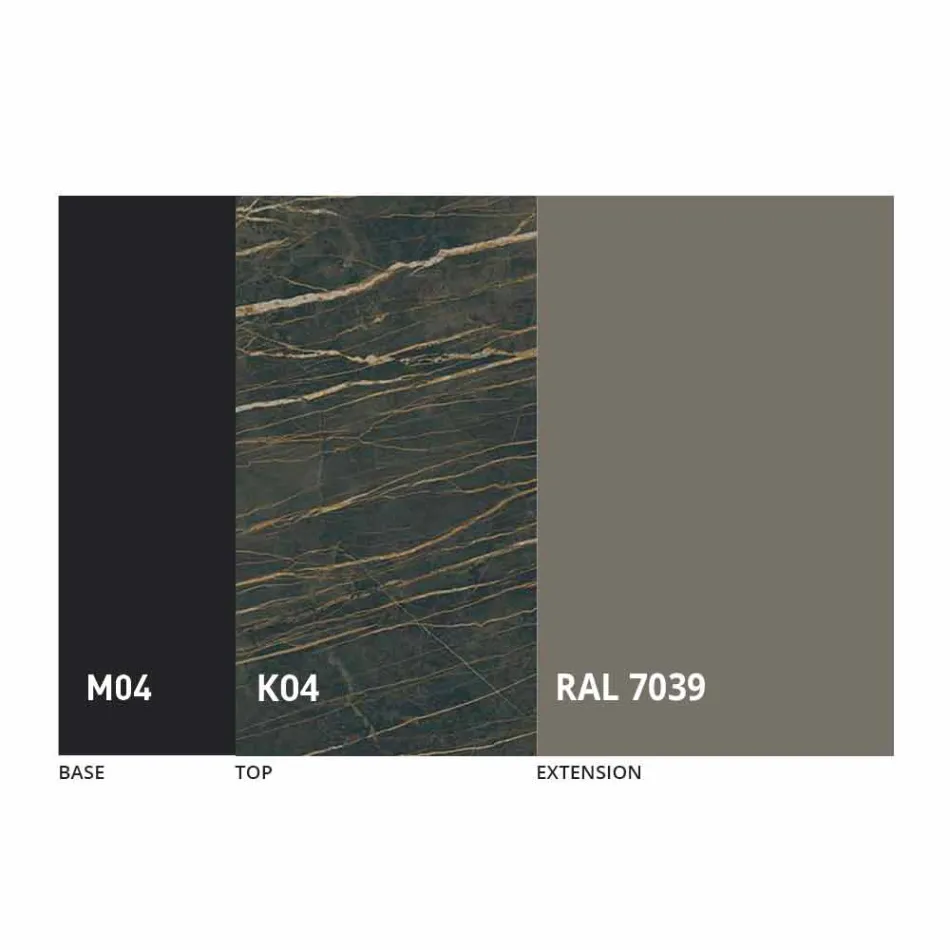 Tavolinë ngrënieje e rrumbullakët e shtrirë në 165 cm me majë qeramike - Pistolero Viadurini