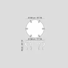 Tabela e rrumbullakët MDF me stil bashkëkohor dhe çeliku Luigi Viadurini