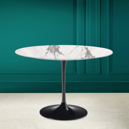 Tavolinë tulipani Eero Saarinen H 73 në qeramikë të përzgjedhur të padukshme Made in Italy - Scarlet Viadurini