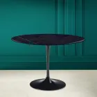 Tavolinë tulipani Eero Saarinen H 73 në qeramike Noir Laurent Made in Italy - Scarlet Viadurini
