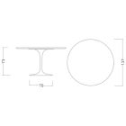Tavolinë tulipani Eero Saarinen H 73 në Qeramikë Rem Prodhuar në Itali - Scarlet Viadurini