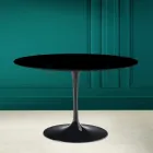 Tabela Tulipani Eero Saarinen H 73 Rrumbullakët në të Zezë Absolute Made in Italy - Scarlet Viadurini