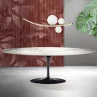 Tavolinë Saarinen Tulip H 74 cm në Matt Florim Statuario Ceramica - Scarlet Viadurini
