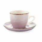 Filxhanë kafeje me tenxhere në enë guri me ngjyra të lyera me dorë 12 copë - Abruzzo Viadurini