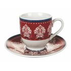 filxhanë kafeje dhe pjatë në porcelan me ngjyra të ndryshme 12 copë - Persia Viadurini