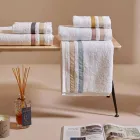 Peshqir dushi pambuku Terry me rrëshqitje të dyfishtë në percale pambuku - Serenity Viadurini