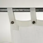 Perde prej liri me dritë të bardhë me butona me dizajn luksoz italian - Geogeo Viadurini