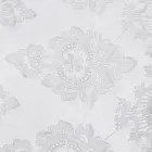 Perde prej liri të lehta luksoze italiane me organza dhe qëndisje të bardhë - Marinella Viadurini