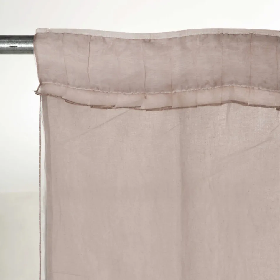 Perde prej liri e lehtë me organza dhe qëndisje gotike në qendrën luksoze - Marinella Viadurini