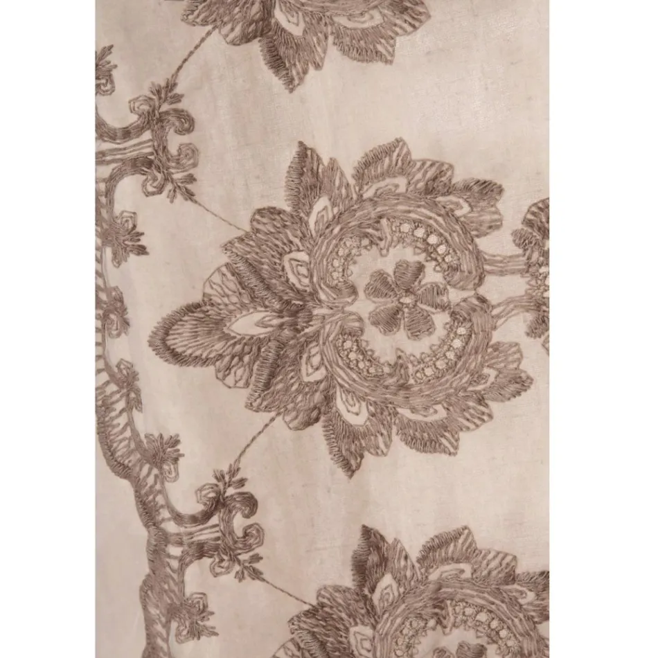 Perde prej liri e lehtë me organza dhe qëndisje gotike në qendrën luksoze - Marinella Viadurini