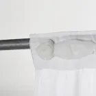 Perde prej liri të bardhë me Organza dhe Qëndisje Dizajn Shabby Made in Italy - Marpessa Viadurini