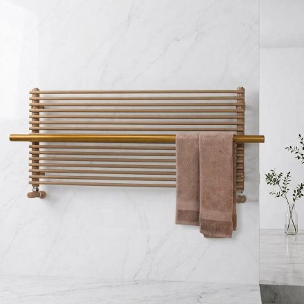 Radiator prej çeliku karboni të përzier ngjyrë bezhë, i prodhuar në Itali - Solaris Viadurini