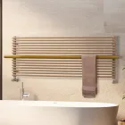 Radiator prej çeliku karboni të përzier ngjyrë bezhë, i prodhuar në Itali - Solaris Viadurini