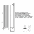 Projektues vertikal Radiator elektrik muri në çelik 900 W - 1000 Linja Viadurini
