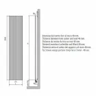 Dizajn vertikal Radiator hidraulik i murit në çelik 900 W - 1000 Linja Viadurini