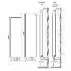 Radiatori vertikal i dizajnit hidraulik në alumin deri në 1061 Watt - i përkulur Viadurini