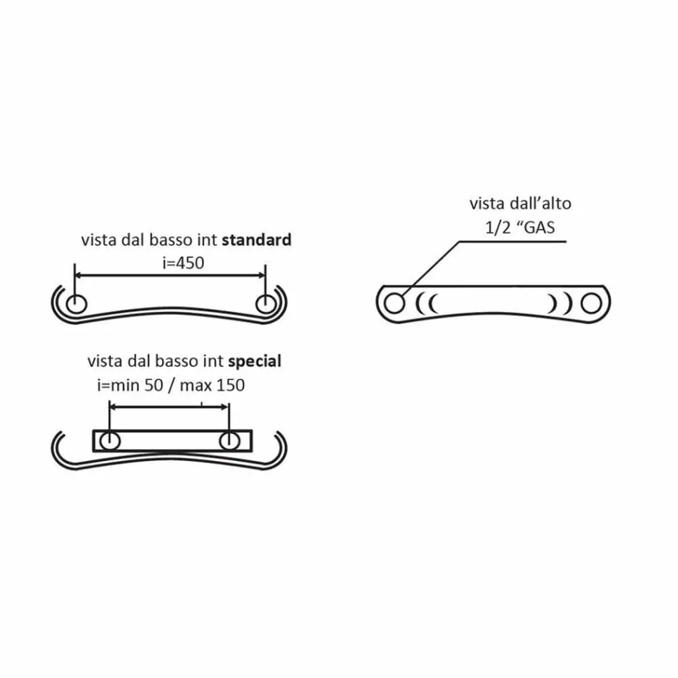 Radiatori vertikal i dizajnit hidraulik në alumin deri në 1061 Watt - i përkulur Viadurini