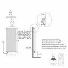 Radiatori elektrik i murit Dizajn modern vertikal 1000 Watt - Zigolo Viadurini
