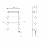 Radiatori Modular Elektrik në Krom ose Tunxh Ari në 200 W - Cezari Viadurini