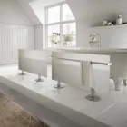 Radiator elektrik dyshemeje me dizajn modern në xhami të bardhë Star Viadurini