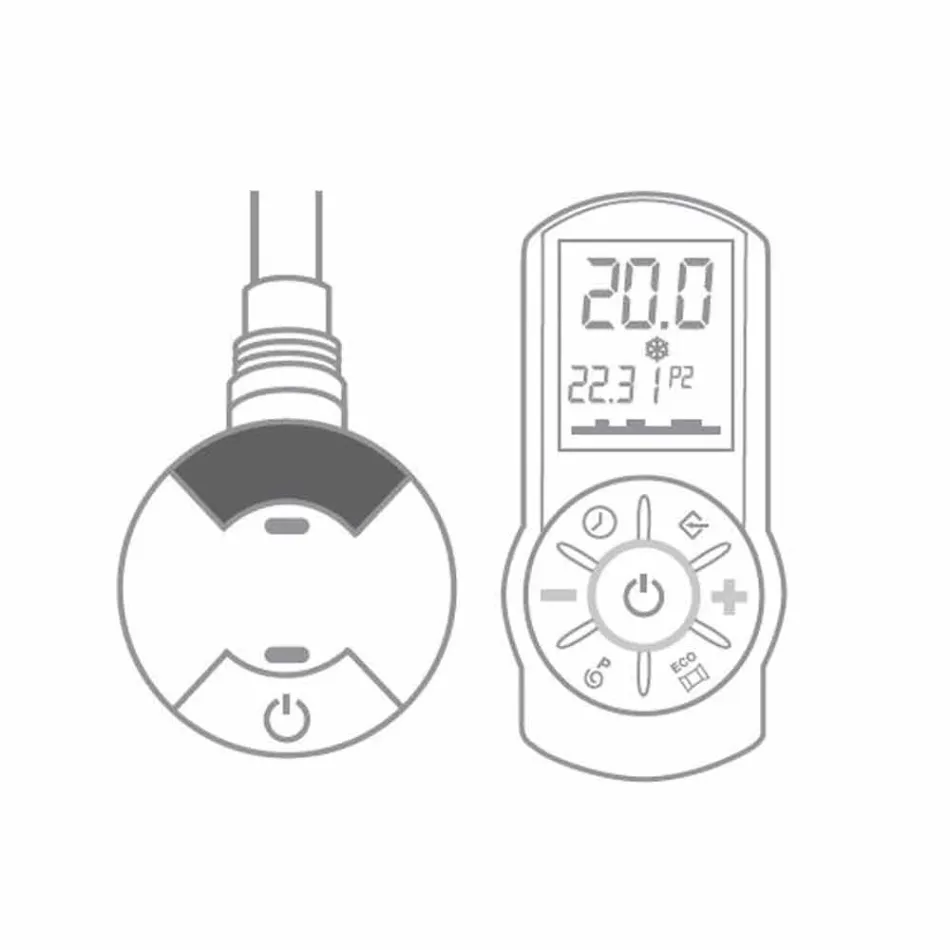 Projektoni Radiatorin Elektrik për Sallonin ose Banjën me shkëlqim 1000 W të Led Viadurini