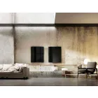 Radiator elektrik me dizajn infra të kuqe në xhami të zi të pastër Viadurini