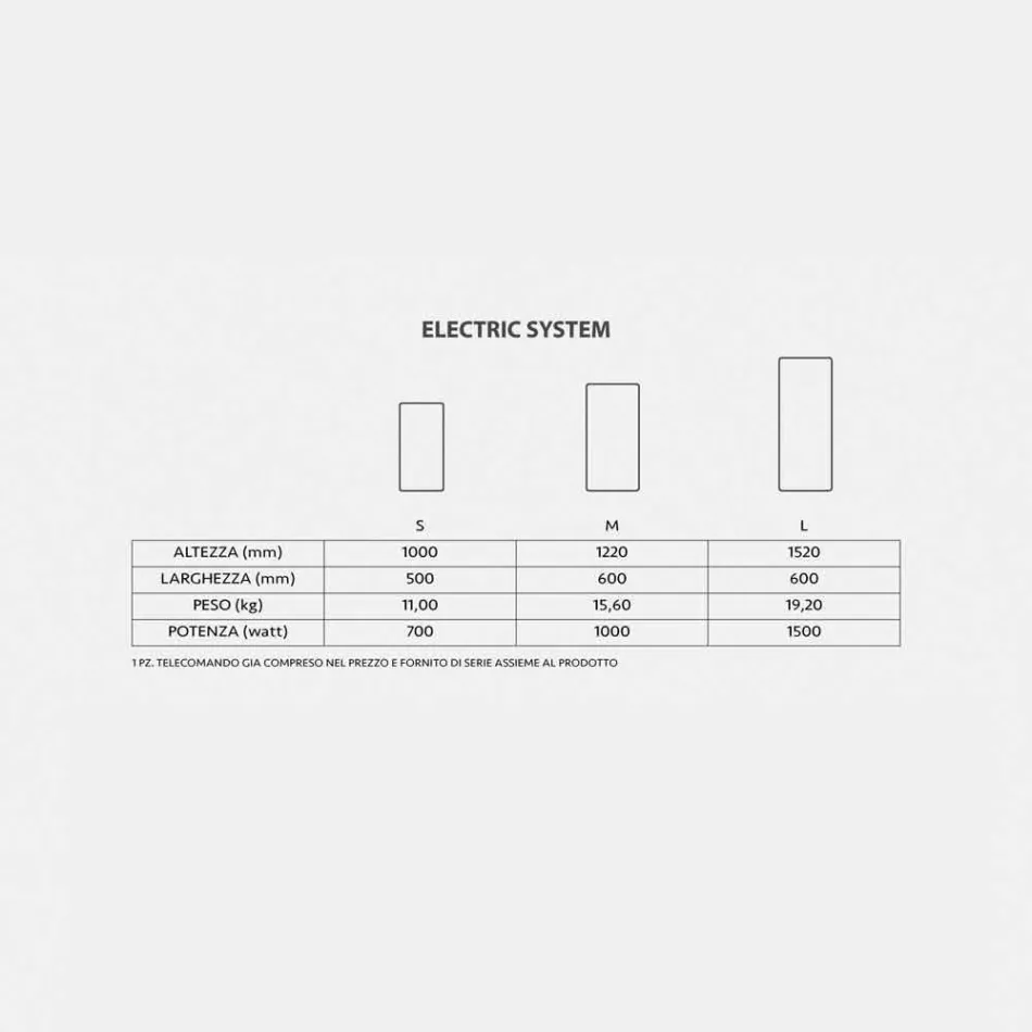 Pasqyra e dizajnit elektrik deri në pasqyrën Jonny me 1500 Watt Viadurini