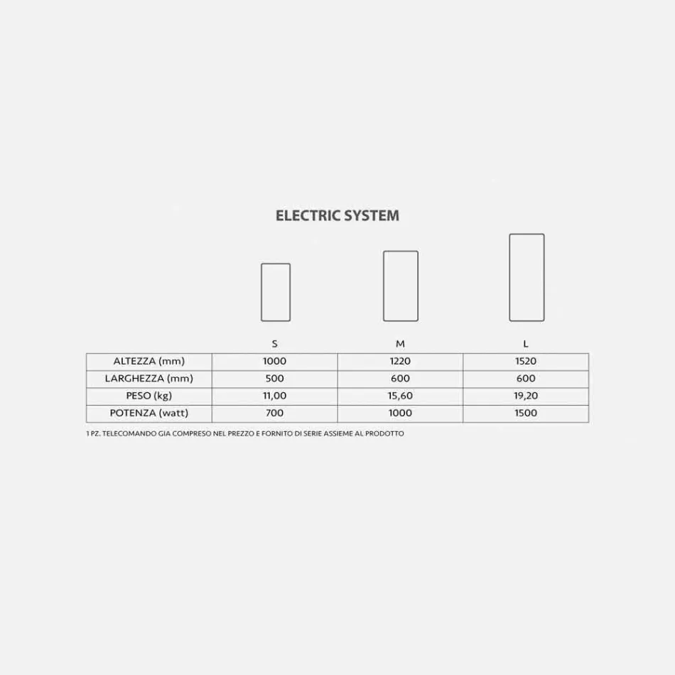 Radiator elektrik me panelin e përparmë qelqi Jonny Viadurini