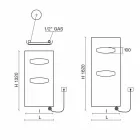 Dizajnimi Radiator Elektrik për Banjë në Çelik 6 Masa 1000 Watt - Maskë Viadurini