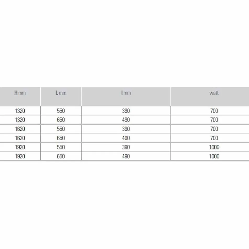 Dizajnimi Radiator Elektrik për Banjë në Çelik 6 Masa 1000 Watt - Maskë Viadurini
