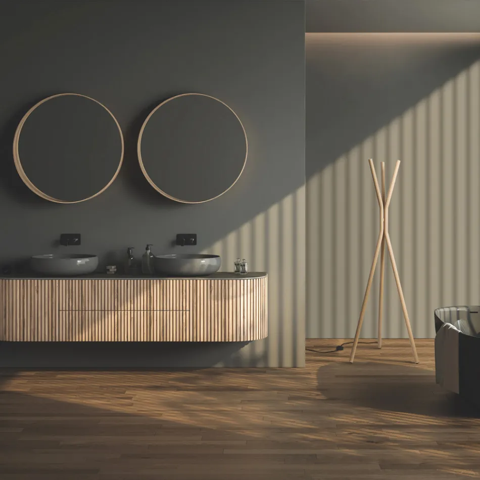 Radiator elektrik çeliku me këmbë të lirë - Pemë Viadurini