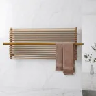 Radiator elektrik prej çeliku karboni ngjyrë bezhë, i prodhuar në Itali - Solaris Viadurini