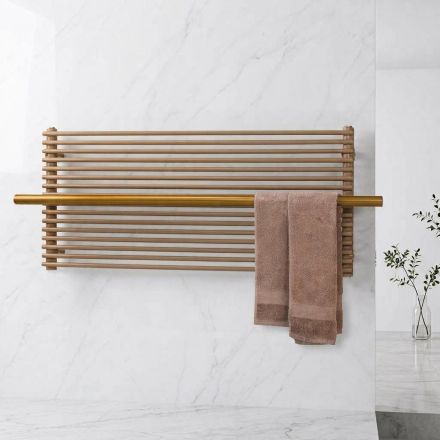 Radiator elektrik prej çeliku karboni ngjyrë bezhë, i prodhuar në Itali - Solaris Viadurini