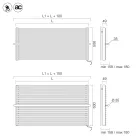 Radiator elektrik prej çeliku karboni ngjyrë bezhë, i prodhuar në Itali - Solaris Viadurini