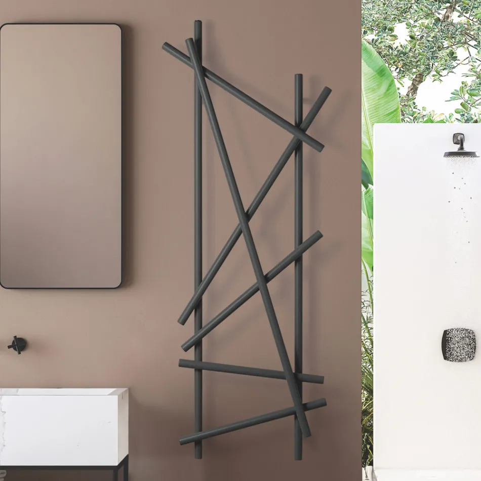 Radiator elektrik çeliku me tuba me seksion të rrumbullakët Prodhuar në Itali - Rastësisht Viadurini