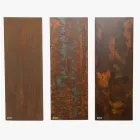 Radiator elektrik në pluhur mermeri italian me efekt Corten - Lines Viadurini