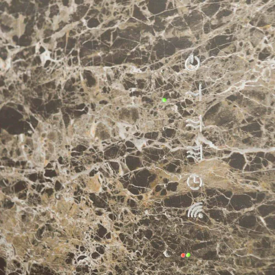 Radiator elektrik me temperaturë qelqi me përfundim guri Jonny Viadurini